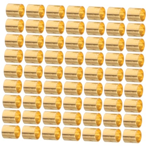 Angoily 500 Stück Kupfer Quetschperlen Crimping Tube Zubehör für Schmuckherstellung Armbänder Ohrschmuck Halsketten Endkappen DIY Basteln Langlebig und Einfach Anzuwenden von Angoily