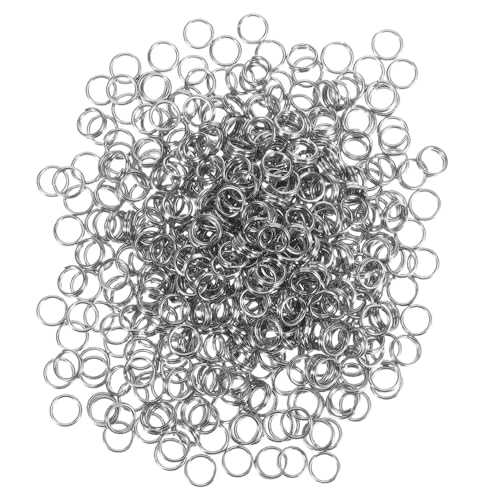 Angoily 500 Stück Teiliges Edelstahl Schlüsselringe Flache Doppelte Split Ringe Kratzfeste Verbindungsringe für Schlüsselanhänger Schmuck Hundeleinen DIY Bastelzubehör Silberfarben Angoily 500 Stück Teiliges Edelstahl Schlüsselringe Flache Doppelte Split Ringe Kratzfeste Verbindungsringe für Schlüsselanhänger Schmuck Hundeleinen DIY Bastelzubehör Silberfarben von Angoily