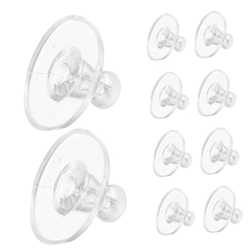 Angoily 500 Stück Verschluss-Ohrstecker für komfortabel Ergebnisse Nieten Ersatz Ohren Ohrring-Rückseiten-Stecker Schmuckzubehör einzigartige Ohrringrückseiten Kieselgel Transparent von Angoily