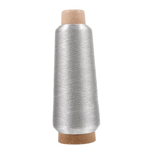 Angoily 5000 Nähgarn Stickgarne Goldfaden Goldschnur golden Goldgarn overlock nähmaschine metallisches Stickgarn metallischer Faden metallisches Stickmaschinengarn Silver von Angoily