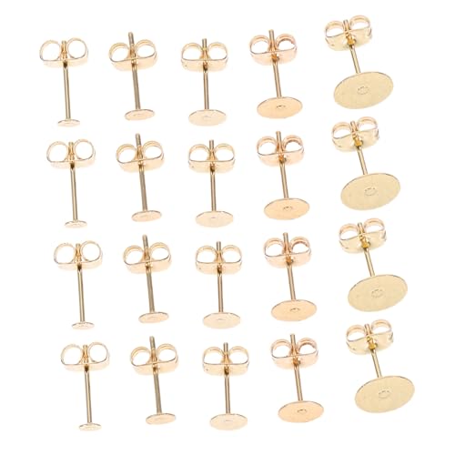 Angoily 50Er Set Zum Selbermachen Von Ohrringen Flache Runde Ohrstecker Mit Ohrringverschlüssen – Schmuckzubehör Für Die Schmuckherstellung Zum Selbermachen von Angoily