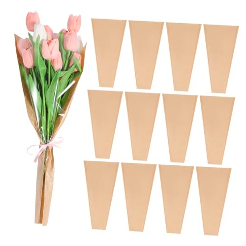 Angoily 50Stücke Kraftpapiertüten Für Blumenverpackung Transparente Geschenktüten Umweltfreundlichem Papier Für Hochzeiten Geburtstage Und Feiertage Angoily 50Stücke Kraftpapiertüten Für Blumenverpackung Transparente Geschenktüten Umweltfreundlichem Papier Für Hochzeiten Geburtstage Und Feiertage von Angoily