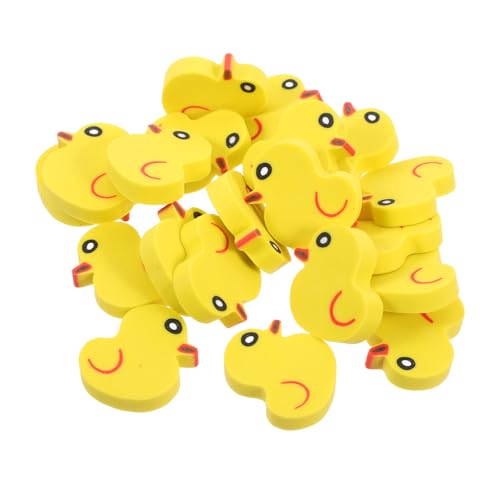 Angoily 50Stücke Mini Radiergummis Niedliche Enten Form Kreative Radiergummis für Vielseitig Einsetzbar für Schule und Zuhause Spaß Beim Malen und Lernen von Angoily