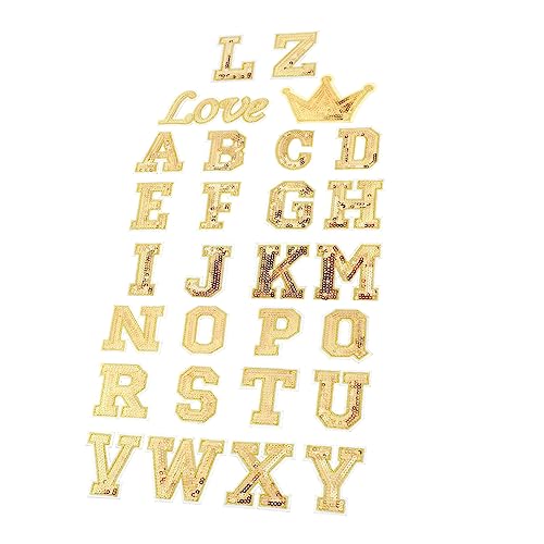 Angoily 56 Stück Patches Pailletten Aufbügelbare Alphabet Patches für Kleidung Diy Nähprojekte Sicher und Hautfreundlich für Taschen Schuhe und Hüte Angoily 56 Stück Patches Pailletten Aufbügelbare Alphabet Patches für Kleidung Diy Nähprojekte Sicher und Hautfreundlich für Taschen Schuhe und Hüte von Angoily