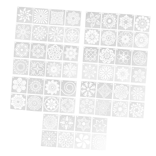 Angoily 56 Stück Teiliges Mandala Schablonen Set DIY Malwerkzeuge für Wandgestaltung Hochwertige Kunststoffschablonen für Handwerksprojekte für Maltechniken und Dekoration von Angoily