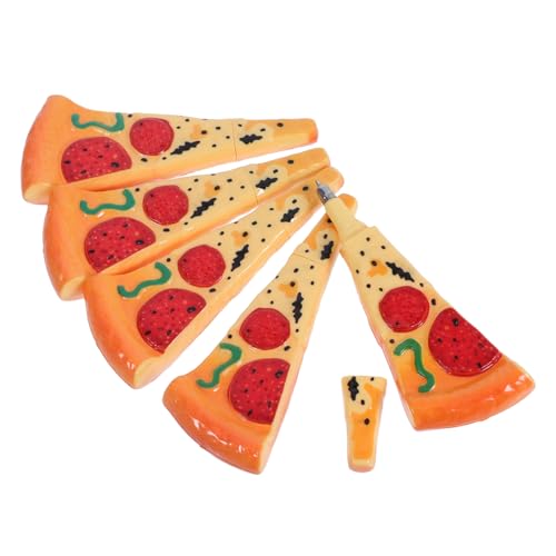 Angoily 5Stücke Pizza Förmiger Kugelschreiber Realistisches Design für Büro Schule und Partybedarf Kreatives Schreibzubehör und Schreibtisch Dekoration Lustiges von Angoily