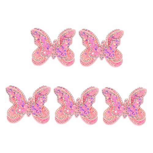 Angoily 5Stücke Schmetterlings Patches für DIY Haarschmuck Dekorative Applikationen für Kinderkleidung Haarspangen Stirnbänder Robustes Material und Bastelideen von Angoily