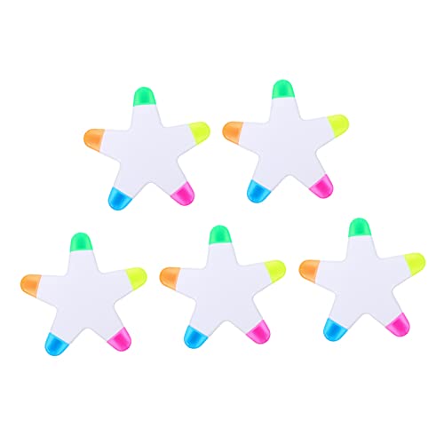 Angoily 5Stücke Teiliges Bunter Highlighter Stifte Sternform Fluoreszierende Marker für Notizen Kreatives Schreiben für Studenten Erwachsene und Nachfüllbar Ergonomisches Angoily 5Stücke Teiliges Bunter Highlighter Stifte Sternform Fluoreszierende Marker für Notizen Kreatives Schreiben für Studenten Erwachsene und Nachfüllbar Ergonomisches von Angoily