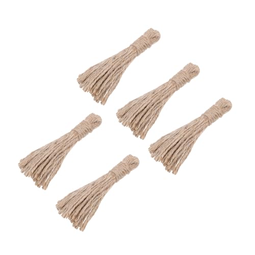Angoily 5Stücke Teiliges DIY Holzperlen Quasten mit Hanfseil Handgemachte Dekoration für Basteln und Einzigartige für Schmuckherstellung und Heimwerkerprojekte Angoily 5Stücke Teiliges DIY Holzperlen Quasten mit Hanfseil Handgemachte Dekoration für Basteln und Einzigartige für Schmuckherstellung und Heimwerkerprojekte von Angoily