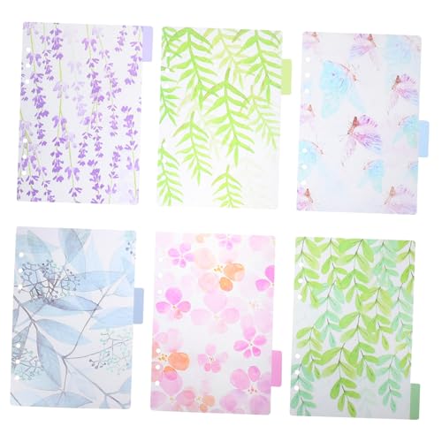 Angoily 6 Blätter Teiliges Binder Dividers aus Langlebigem PP Abnehmbare Notizbuch trennblätter Beschriftbare Registerkarten für Ringbuch Praktisches Organizer zubehör für Journal und Angoily 6 Blätter Teiliges Binder Dividers aus Langlebigem PP Abnehmbare Notizbuch trennblätter Beschriftbare Registerkarten für Ringbuch Praktisches Organizer zubehör für Journal und von Angoily