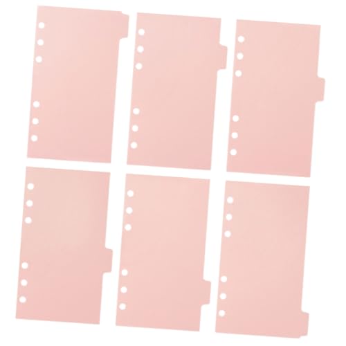 Angoily 6 Blätter Teiliges Register Trennblätter aus Strapazierfähigem Lochblattscheiben für Ringbuch Leichtes Organizer Zubehör für Büro Schule und Studium von Angoily
