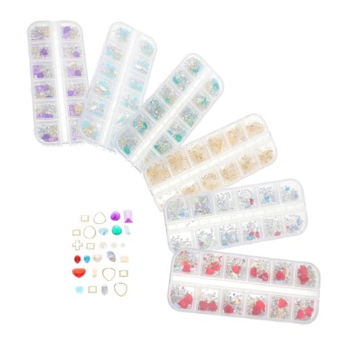 Angoily 6 Kasten 12 Maniküre-diamant Nagel Pailletten Nagelspitze Strass Diy Maniküre Zubehör Maniküre Strasssteine Nailart-strasssteine Angoily 6 Kasten 12 Maniküre-diamant Nagel Pailletten Nagelspitze Strass Diy Maniküre Zubehör Maniküre Strasssteine Nailart-strasssteine von Angoily