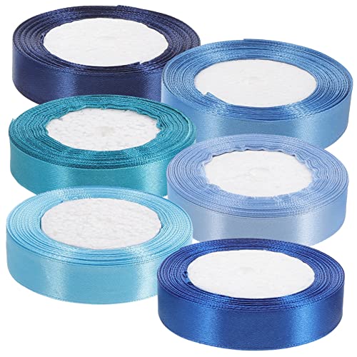 Angoily 6 Rollen 25 Cm Breites Satinband Hochzeitsverpackung Für Stoff Geburtstagsband Farbiges Geschenkband Blumenband Zuschneidbares Paketband Geschenkband Polyester Blau Angoily 6 Rollen 25 Cm Breites Satinband Hochzeitsverpackung Für Stoff Geburtstagsband Farbiges Geschenkband Blumenband Zuschneidbares Paketband Geschenkband Polyester Blau von Angoily