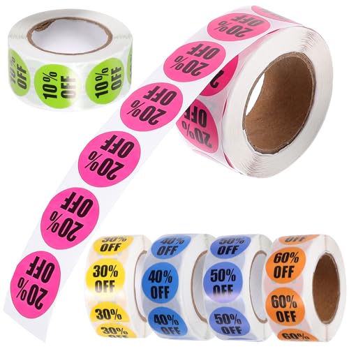 Angoily 6 Rollen Aufkleber Größe Klebrig Kreis Runden Etiketten Schmucklos Papierschilder Für Einzelhandelsgeschäfte Tags Für Einzelhandelsgeschäfte Abziehbilder Beschichtetes Papier Angoily 6 Rollen Aufkleber Größe Klebrig Kreis Runden Etiketten Schmucklos Papierschilder Für Einzelhandelsgeschäfte Tags Für Einzelhandelsgeschäfte Abziehbilder Beschichtetes Papier von Angoily