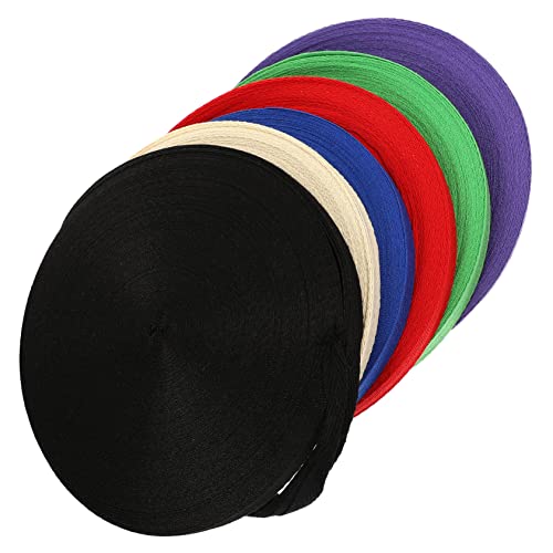 Angoily 6 Rollen Baumwoll Band für Kleidung Dekoratives Nähband Bunten Farben Breit für Bastelprojekte Dekorationen und Kleidung Yards Angoily 6 Rollen Baumwoll Band für Kleidung Dekoratives Nähband Bunten Farben Breit für Bastelprojekte Dekorationen und Kleidung Yards von Angoily