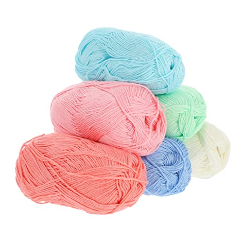Angoily 6 Rollen Baumwollgarn zum Häkeln und Stricken Mitteldickes Weiches DIY Garn für Handarbeiten Flexible Reißfeste Baumwollfäden Modischen Farben für Kreative Projekte und Dekoration Angoily 6 Rollen Baumwollgarn zum Häkeln und Stricken Mitteldickes Weiches DIY Garn für Handarbeiten Flexible Reißfeste Baumwollfäden Modischen Farben für Kreative Projekte und Dekoration von Angoily