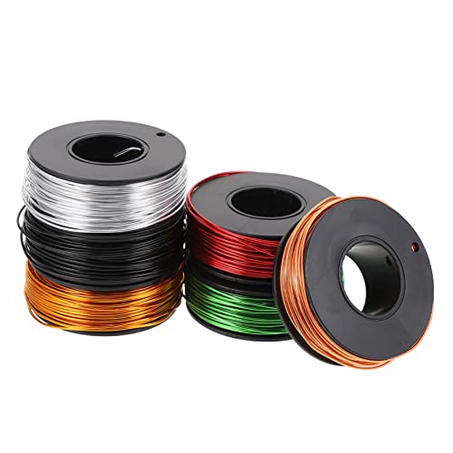 Angoily 6 Rollen Farbe Aluminium draht biegbar Faden für die Herstellung von Armbändern Schmuck Draht farbig Kabel bunte Aluminiumlinien DIY handgefertigte Kunstdrähte DIY Basteldrähte von Angoily