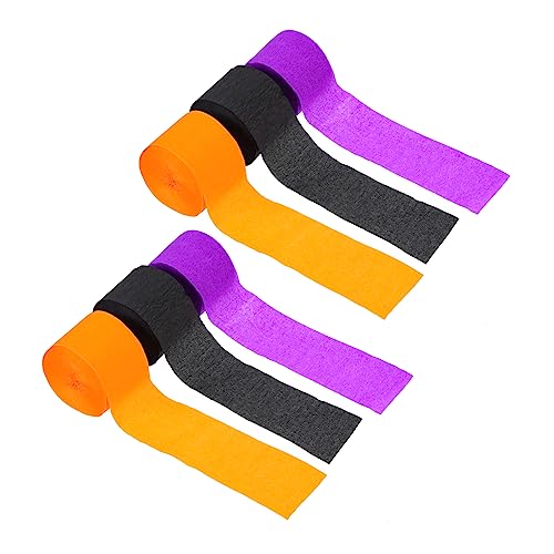Angoily 6 Rollen Halloween Krepppapier Streamer Dekoration für Partys Diy Bastelprojekte Tiefem für Festliche und Kreative Gestaltung Angoily 6 Rollen Halloween Krepppapier Streamer Dekoration für Partys Diy Bastelprojekte Tiefem für Festliche und Kreative Gestaltung von Angoily