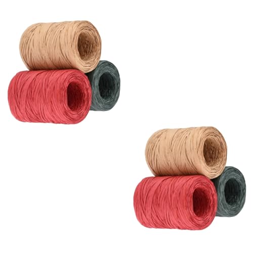 Angoily 6 Rollen Raffia Papierband Reißfestes Geschenkband für DIY Geschenke Weihnachtsdeko und Bastelarbeiten pro Natürliche und Farbige Bastbänder für Kreative Verpackungen Angoily 6 Rollen Raffia Papierband Reißfestes Geschenkband für DIY Geschenke Weihnachtsdeko und Bastelarbeiten pro Natürliche und Farbige Bastbänder für Kreative Verpackungen von Angoily