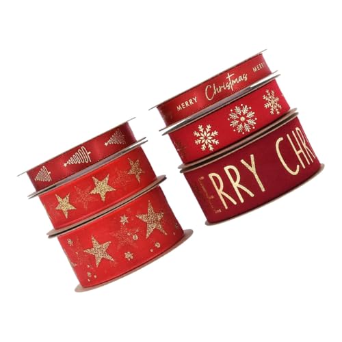 Angoily 6 Rollen Rotes Satinband Mit Goldfolie „Frohe Weihnachten“ Breites Dekoband Zum Verpacken Von Geschenken Obstgeschenkboxen Feiertagsbasteleien Weihnachtsfeiern Und Saisonalen Angoily 6 Rollen Rotes Satinband Mit Goldfolie „Frohe Weihnachten“ Breites Dekoband Zum Verpacken Von Geschenken Obstgeschenkboxen Feiertagsbasteleien Weihnachtsfeiern Und Saisonalen von Angoily