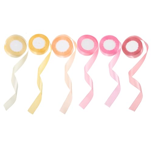 Angoily 6 Rollen Satinbänder Breit Einfarbige Geschenkband Hellrosa Altrosa Champagner Hellgold und Mittelrosa Strapazierfähige Dekobänder für Hochzeit Geschenkverpackung und DIY basteln Angoily 6 Rollen Satinbänder Breit Einfarbige Geschenkband Hellrosa Altrosa Champagner Hellgold und Mittelrosa Strapazierfähige Dekobänder für Hochzeit Geschenkverpackung und DIY basteln von Angoily