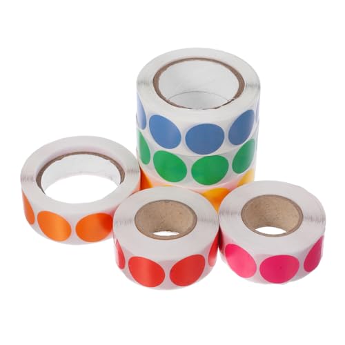 Angoily 6 Rollen Selbstklebende Runde Dot Sticker Farbige Markierungsetiketten mit Starker Haftung Einfache Abziehfunktion für Büro Schule DIY Aufkleber pro Rolle Angoily 6 Rollen Selbstklebende Runde Dot Sticker Farbige Markierungsetiketten mit Starker Haftung Einfache Abziehfunktion für Büro Schule DIY Aufkleber pro Rolle von Angoily
