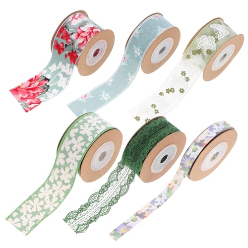 Angoily 6 Rollen Spitze Diy-bastelband Packband -bastelband Geschenkband Verpacken Partyverpackungsband Band Umwickeln Verpackungsband Für Wickelband Bogenband Polyester Angoily 6 Rollen Spitze Diy-bastelband Packband -bastelband Geschenkband Verpacken Partyverpackungsband Band Umwickeln Verpackungsband Für Wickelband Bogenband Polyester von Angoily