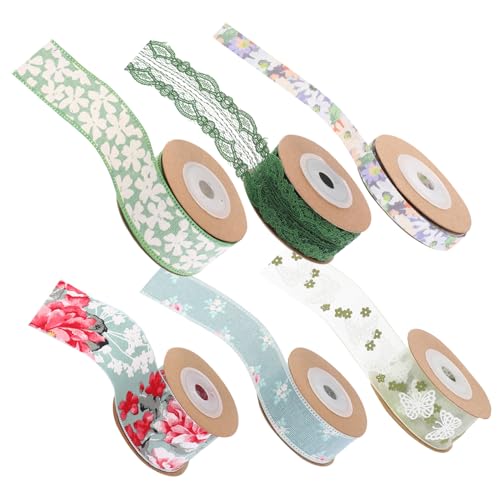 Angoily 6 Rollen Spitze Geschenkband Verpacken Bogenband Geschenkband Präsentieren Band Umwickeln Bowknot-gurt Packen Festival-packgurt -bastelband Diy-bastelband Polyester Angoily 6 Rollen Spitze Geschenkband Verpacken Bogenband Geschenkband Präsentieren Band Umwickeln Bowknot-gurt Packen Festival-packgurt -bastelband Diy-bastelband Polyester von Angoily