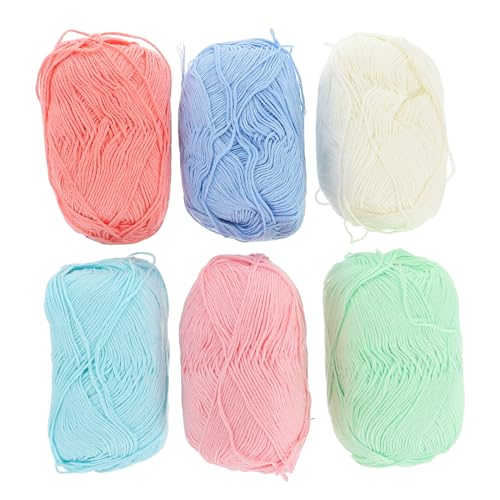 Angoily 6 Rollen Spitzenfaden Wollstränge Stich Dickes Chenillegarn Strick Und Häkelgarn Set Häkelgarn Dickes Garn Pullovergarn Strang Häkel Sets Bündel Anfängergarn Zum von Angoily