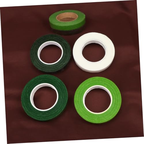 Angoily 6 Rollen Teiliges Floristenband Farbiges Selbstklebendes Floristik klebeband Vielseitiges Blumenstiel wickelband für DIY bouquets Geschenkverpackung Basteln und Dekoration von Angoily