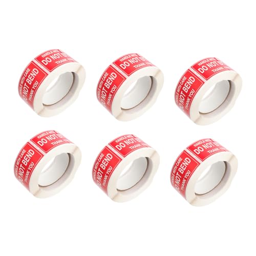 Angoily 6 Rollen Versandwarnaufkleber Selbstklebend mit Starkem Kleber für Sichere Pakete Etiketten pro Praktische Verpackungsaufkleber für Zerbrechliche Sendungen Angoily 6 Rollen Versandwarnaufkleber Selbstklebend mit Starkem Kleber für Sichere Pakete Etiketten pro Praktische Verpackungsaufkleber für Zerbrechliche Sendungen von Angoily