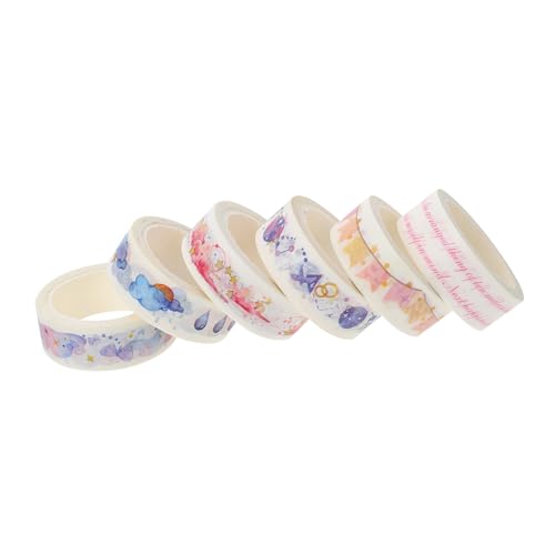 Angoily 6 Rollen Washi Tape Bunte Dekorative Klebebänder für Scrapbooking Tagebuch und Diy Projekte Handreißbar Wiederverwendbar Stilvolle Muster für Kreative Gestaltung Angoily 6 Rollen Washi Tape Bunte Dekorative Klebebänder für Scrapbooking Tagebuch und Diy Projekte Handreißbar Wiederverwendbar Stilvolle Muster für Kreative Gestaltung von Angoily