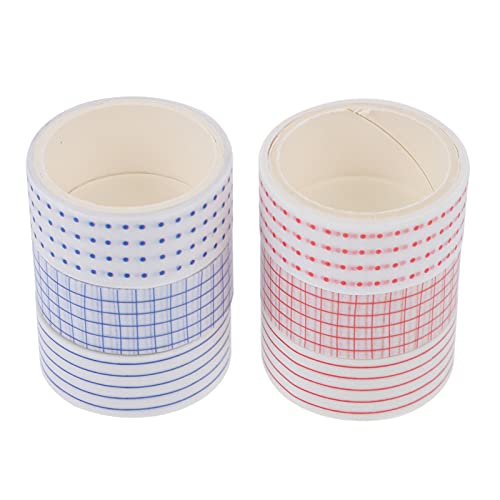 Angoily 6 Rollen Washi Tape Klebeband Eisblau und Cranberry Dekorative Aufkleber für Bastelarbeiten Tagebücher und Wandkunst Einfach zu Verwenden von Angoily