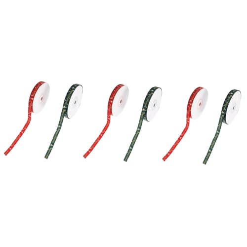 Angoily 6 Rollen Weihnachtliches Geschenkband Breit Weihnachtsbaum Muster Schleifenband für Geschenkverpackung DIY Dekoration Weihnachtsfeier Angoily 6 Rollen Weihnachtliches Geschenkband Breit Weihnachtsbaum Muster Schleifenband für Geschenkverpackung DIY Dekoration Weihnachtsfeier von Angoily