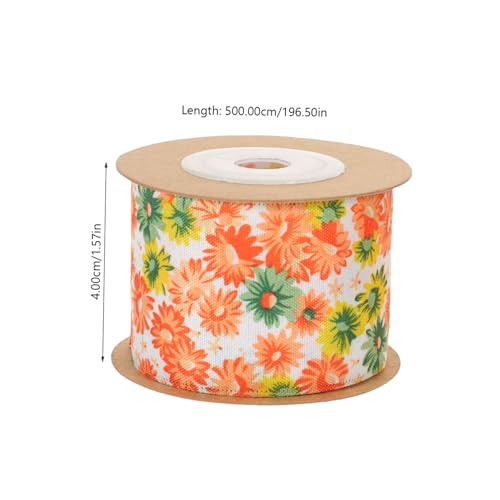 Angoily 6 Rollen Zweifarbiges Bedrucktes Polyester Geschenkband mit Blumenmuster Schnittfestes Strapazierfähiges Bastelband für Festdekoration Kleidung und DIY projekte Angoily 6 Rollen Zweifarbiges Bedrucktes Polyester Geschenkband mit Blumenmuster Schnittfestes Strapazierfähiges Bastelband für Festdekoration Kleidung und DIY projekte von Angoily