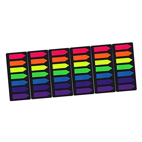 Angoily 6 Sätze Bunte Haftnotizen Teiliges Farbige Index Sticker für Büro Zuhause Selbstklebende Etiketten für Notizen Beschreibbar und Wiederverwendbar für Organisation und Markierung von Angoily