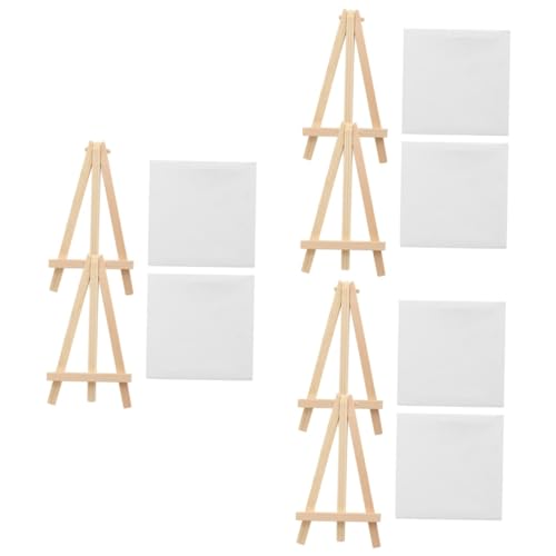 Angoily 6 Sätze Teiliges Mini Staffeleien für Diy Malprojekte Leinwände Mini Staffeleien für Kreative Bastelarbeiten für Hobbykünstler und Schüler von Angoily