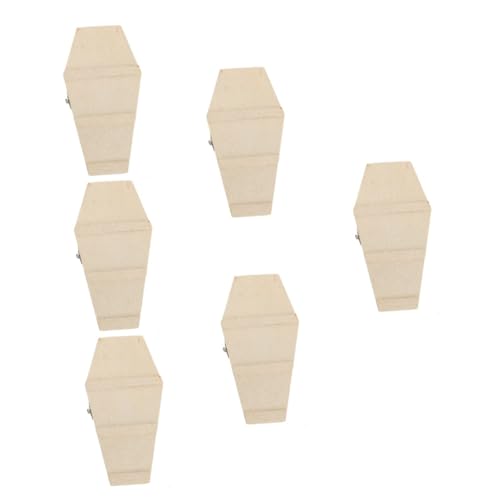 Angoily 6 Stck. Halloween Holz Coffin Candy Box Leichte Dekorative Aufbewahrungsbox in Sargform Realistische Verarbeitung Vielseitig Nutzbar für Süßigkeiten und Kleine Geschenke Grusel von Angoily