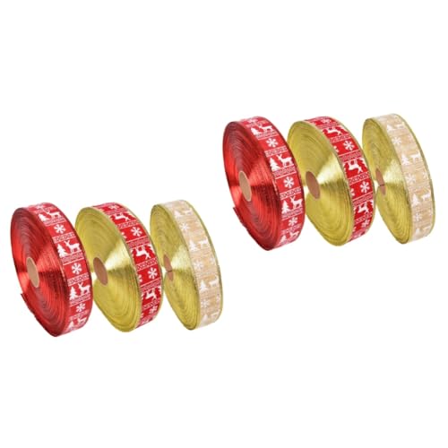 Angoily 6 Stck. Weihnachtsdekorationsband Wickelband Weihnachtssamtband Weihnachten Weihnachtsdekorationen Weihnachtsbaumhandwerksband Dekorate Bandbögen Christbaumschmuck Zufällige Farbe von Angoily