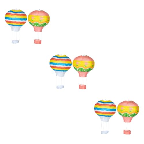 Angoily 6 Stk Laterne dekorativ Dekorationen aus Heißluftballons aus Papier kinder geburtstagsdeko kindergeburtstags dekoration Ornament Heißluftballon-Dekorationen Partydekorationen Japan von Angoily