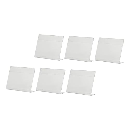 Angoily 6 Stück Acryl Preisschilder Halter Set Stabiler Tischaufsteller für Supermarkt und Geschäft für Preisetiketten Horizontal Angoily 6 Stück Acryl Preisschilder Halter Set Stabiler Tischaufsteller für Supermarkt und Geschäft für Preisetiketten Horizontal von Angoily