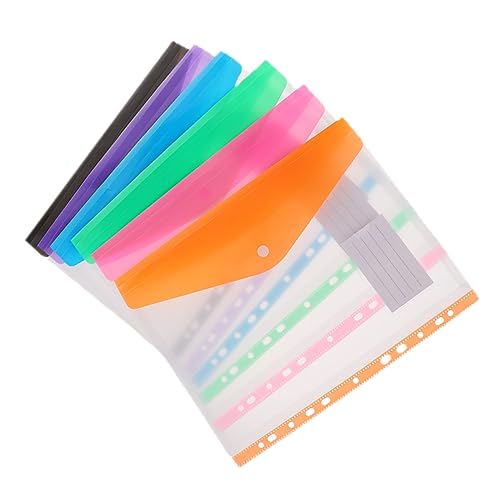 Angoily 6 Stück Aktenhalter Dokumentenordner Transparenter Dokumentenordner Loseblattordner Loseblatt Aktentaschen Transparente Aktenordner Loseblatt Notizbuchordner Ordner Für von Angoily
