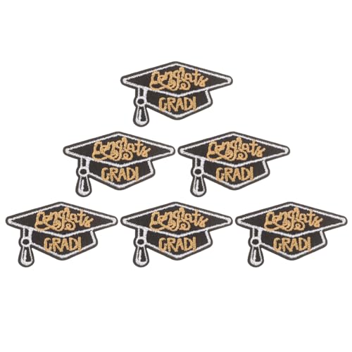 Angoily 6 Stück Bestickte Aufbügler Graduation Patches DIY Dekorative Textil Flicken für Kleidung Jacken Rucksäcke Hochwertige Bügelapplikationen Waschbeständig zum Reparieren und Angoily 6 Stück Bestickte Aufbügler Graduation Patches DIY Dekorative Textil Flicken für Kleidung Jacken Rucksäcke Hochwertige Bügelapplikationen Waschbeständig zum Reparieren und von Angoily