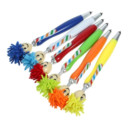 Angoily 6 Stück Bunte Kugelschreiber mit Plüsch Moppkopf Kreative Schreibstifte mit Cartoon Gesichtern Langlebige Kunststoff Kugelschreiber für Schüler Schreibzubehör für Schule und Büro Angoily 6 Stück Bunte Kugelschreiber mit Plüsch Moppkopf Kreative Schreibstifte mit Cartoon Gesichtern Langlebige Kunststoff Kugelschreiber für Schüler Schreibzubehör für Schule und Büro von Angoily