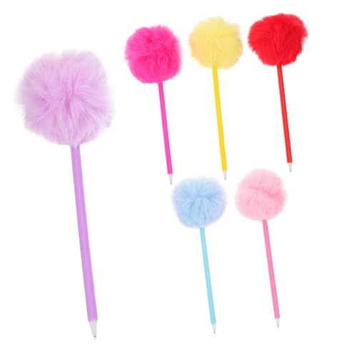 Angoily 6 Stück Bunte Plüsch Kugelschreiber mit Weichem Griff Flauschige Pom Pom Stifte für Mädchen Schüler Kreative Schreibgeräte für Schule Büro und Zuhause Angoily 6 Stück Bunte Plüsch Kugelschreiber mit Weichem Griff Flauschige Pom Pom Stifte für Mädchen Schüler Kreative Schreibgeräte für Schule Büro und Zuhause von Angoily