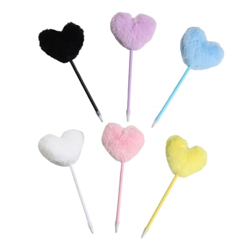 Angoily 6 Stück Buntes Liebesballpoint Pen süße Stifte für Frauen Bommel Kugelschreiber bauschige Stifte Kugelschreiber für Rollkugelschreiber Signaturstift unscharfer Stift Plüsch Angoily 6 Stück Buntes Liebesballpoint Pen süße Stifte für Frauen Bommel Kugelschreiber bauschige Stifte Kugelschreiber für Rollkugelschreiber Signaturstift unscharfer Stift Plüsch von Angoily