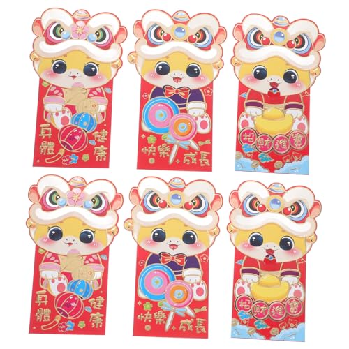 Angoily 6 Stück Cartoon Rot Umschläge für Neujahr Traditionelle Hongbao Geschenkumschläge mit Einzigartigen Illustrationen für als Geldgeschenk zu Festen und Feierlichkeiten Angoily 6 Stück Cartoon Rot Umschläge für Neujahr Traditionelle Hongbao Geschenkumschläge mit Einzigartigen Illustrationen für als Geldgeschenk zu Festen und Feierlichkeiten von Angoily