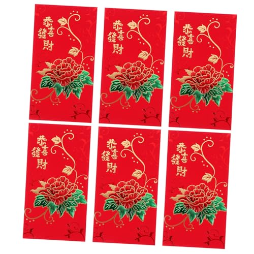 Angoily 6 Stück Chinesische Neujahrs Rote Umschläge Traditionelle Geldbeutel für Frühlingsfest Glücksverpackungen für Hochzeiten Geburtstagsfeiern und Angoily 6 Stück Chinesische Neujahrs Rote Umschläge Traditionelle Geldbeutel für Frühlingsfest Glücksverpackungen für Hochzeiten Geburtstagsfeiern und von Angoily