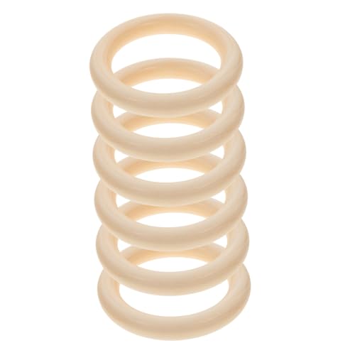 Angoily 6 Stück DIY Holzreifen Ornamente Ringrohlinge Ringe Unfertige Holzkreise Holzkreise Zum Basteln Basteln Holzkreise DIY Graffiti Holzkreise Holzring Kreis Holzlotusbaum von Angoily