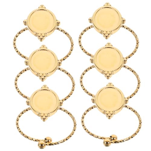 Angoily 6 Stück Einstellbare Ringrohlinge für DIY Schmuckgestaltung Ovaler Ringuntergrund für Bastelprojekte Finger Ringe Angoily 6 Stück Einstellbare Ringrohlinge für DIY Schmuckgestaltung Ovaler Ringuntergrund für Bastelprojekte Finger Ringe von Angoily